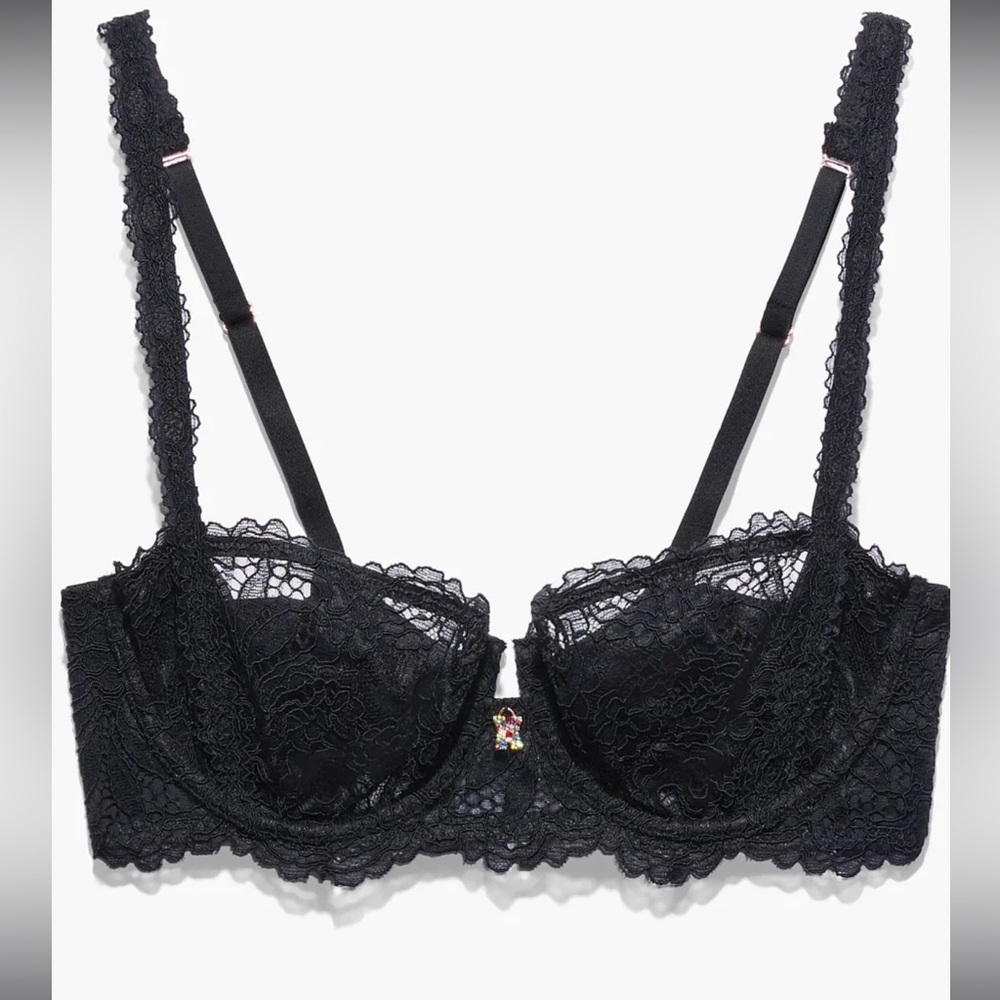 Romantic Corded Lace Unlined Balconette Bra